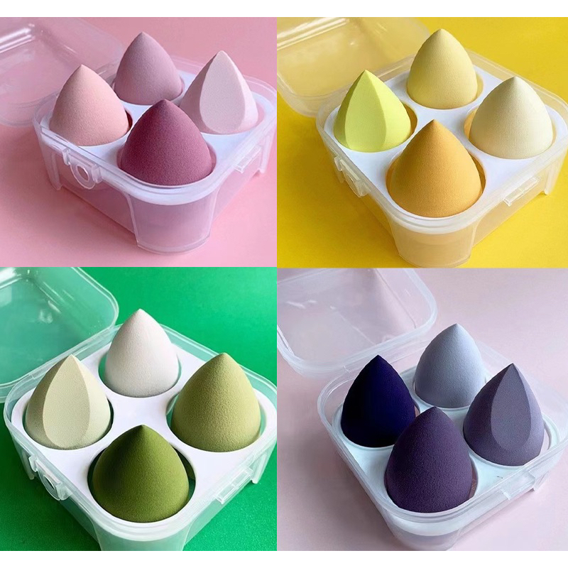 【?'??? ???? ??? ?????】The Beauty Street 4pcs/Set Beauty Egg Makeup Foundation Sponge Cosmetic Puff Egg Span Solekan 美妆蛋