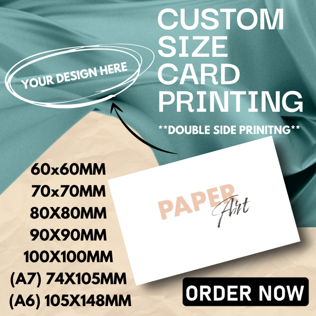 Custom Size Card Printing (260GSM Gloss Art Card ) / DOUBLE SIDE PRINTING