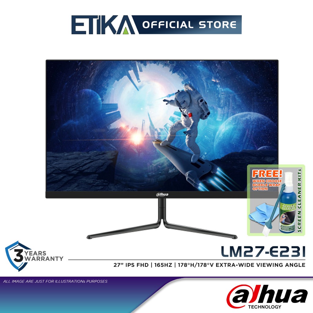 Dahua LM27-E231 | 27'' Fast IPS FHD 165Hz Gaming Monitor | Extra-wide viewing angle | Adaptive-Sync