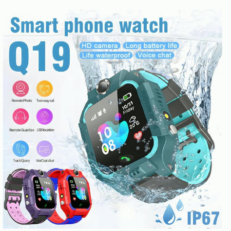 Q19b Kids Smart Watch Touch Screen Waterproof Phone Watch Children SOS GPS Anti-lost Kids Tracker Support SIM Card