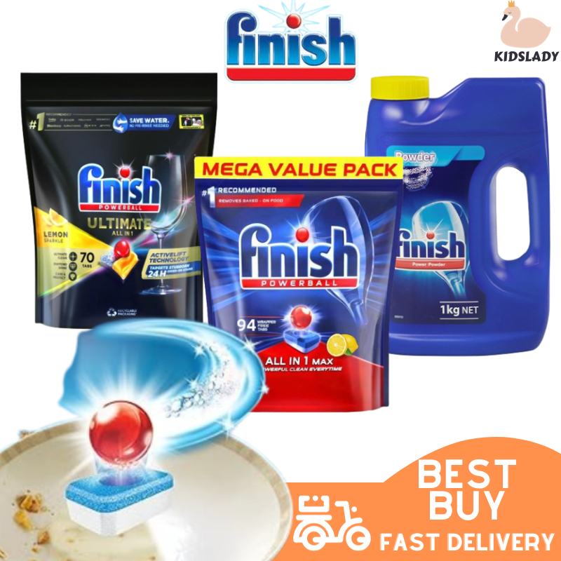 Finish All in One Max Power Ball Dishwasher Cleaning Tablets & Powder