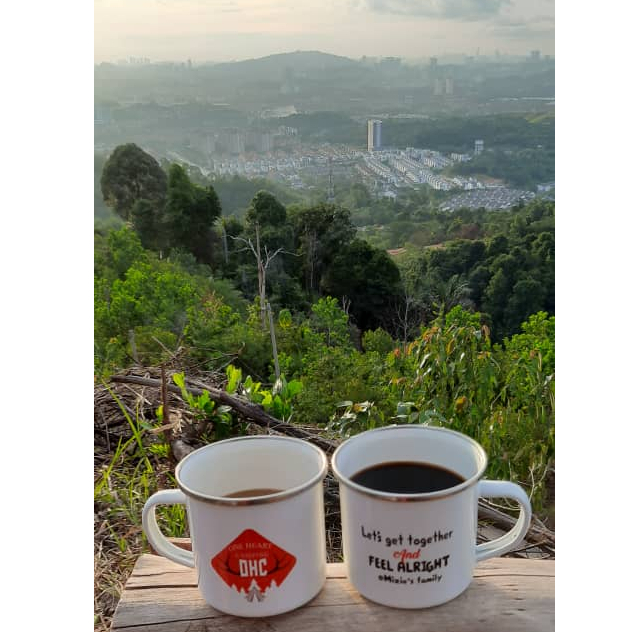 Personalize mug customize mug enamel - metal mug / custom camping mug / cawan / mug custom / cawan gambar / heritage cup