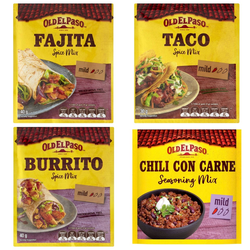 Old El Paso Mix [ Fajita Spice / Burrito Spice / Taco Spice / Chili Con Carne ] - VF