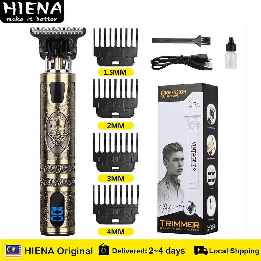 HIENA Hair Clipper Buddha Barber Hair Cutting Machine USB Rechargeable Shaver Baldheaded Beard Razor Electric Hair Trimm