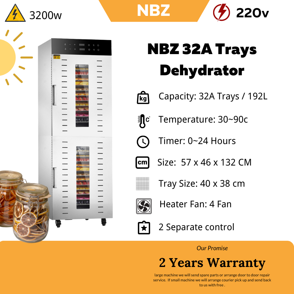 NBZ 32 Tier Food Dehydrator Machine Food Dryer Dehydrator Dehydrated Machine Mesin pengering makanan  风干机 烘幹機 食品 果干机 干果机