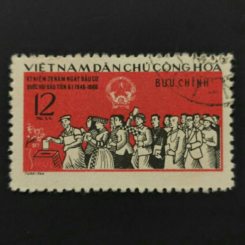 1966 Stamp Vietnam-Complete Unique Used Stamp-20th Anniversary Of 1st General Elections-Worth to Keep