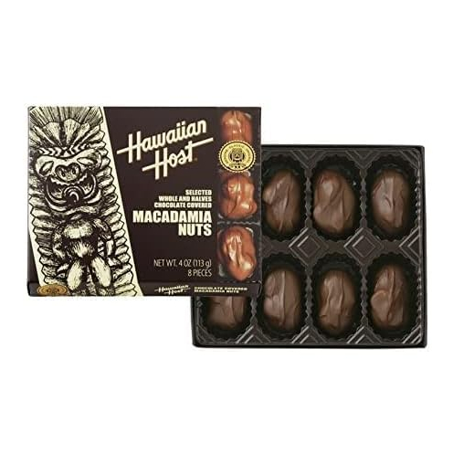 [HOT] [Souvenir of Hawaii] Hawaiian Host 4oz Macadamia Nut Chocolate 8 pieces (x 1) [From JAPAN]