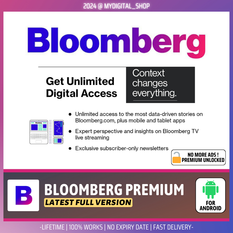 [Android] Bloomberg Premium 2024 | Financial News | Full Version Unlocked | Lifetime 100% Works