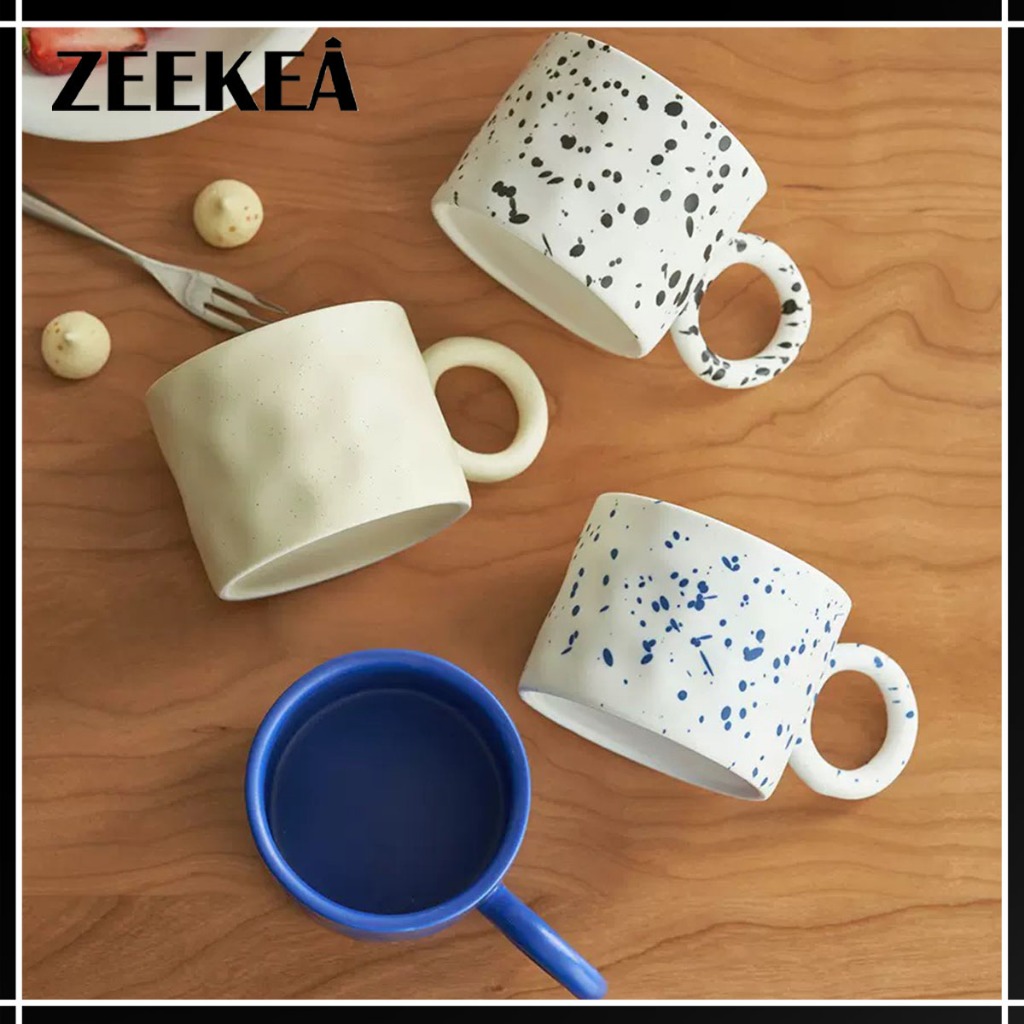 Zeekea Ceramic Novelty Art Gallery Office Coffee Mugs Milk Mugs, Breakfast Cups ,Cereal, Ice Cream Cups Gifts