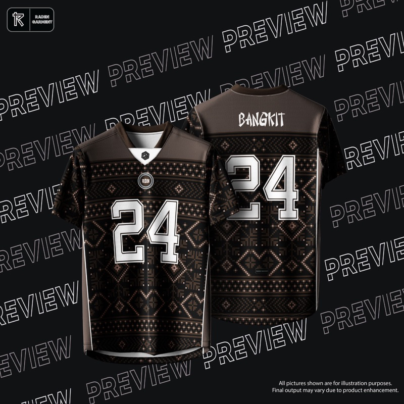 NFL BATIK JERSEY LYCRA 280GSM (BANGKIT!) (Designed by Raden Garment)