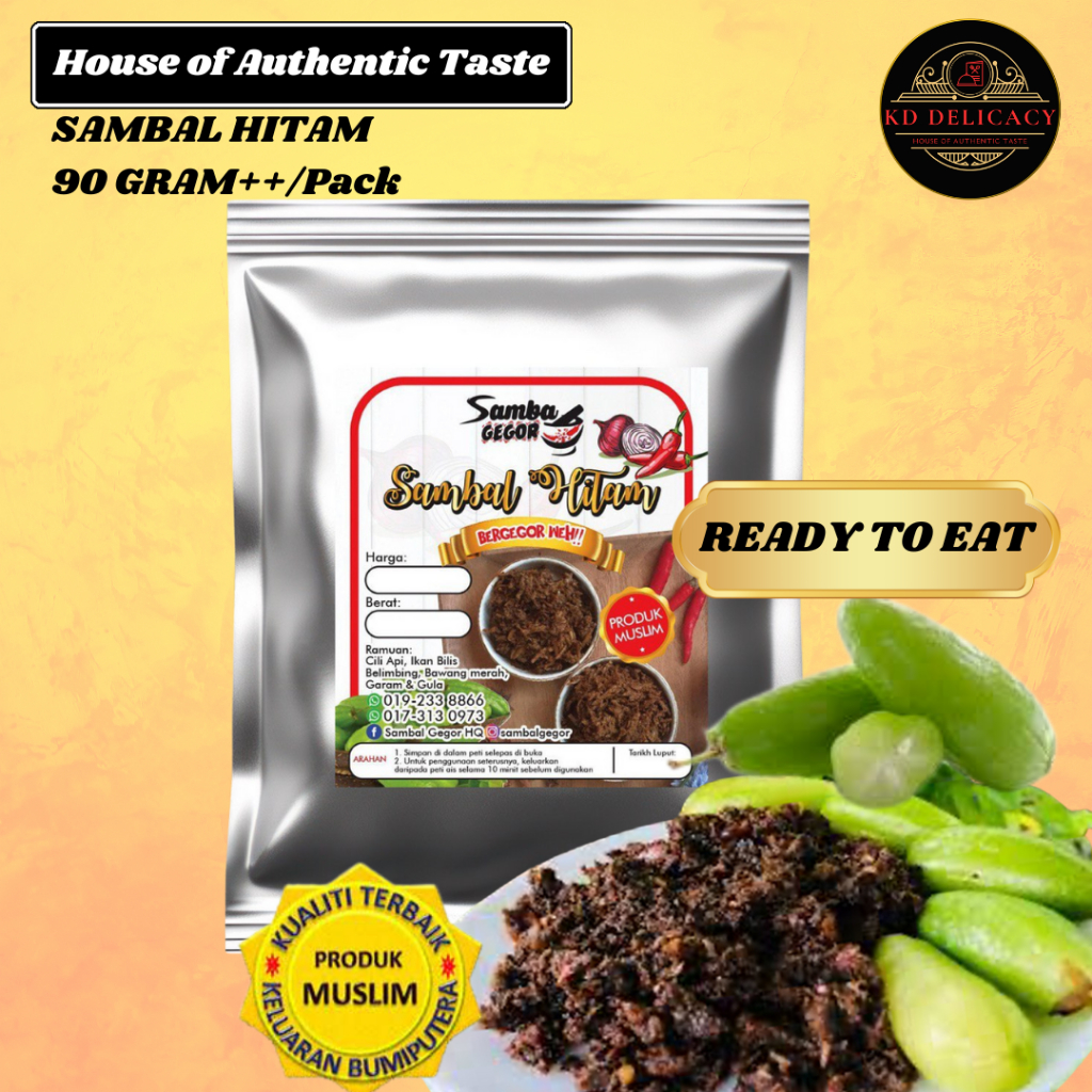 [Ready to Eat & Ready Stock]Sambal Hitam Pior Pahang-Sambal Belimbing-Sambal Ikan Bilis