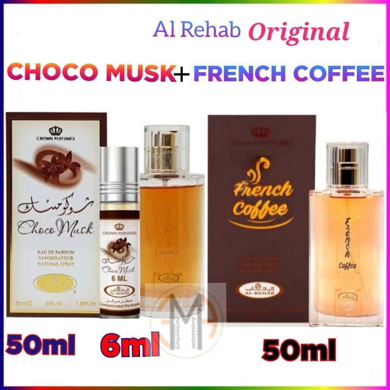 Al Rehab FRENCH COFFEE & CHOCO MUSK 50 ML Spray Original Perfume