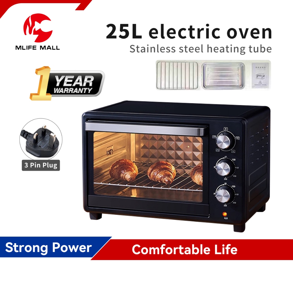 Electric Oven 15/25/48L Convection Hot Air Fryer Toaster Timer Oil Free Roaster Breakfast Machine  Large Electric Oven