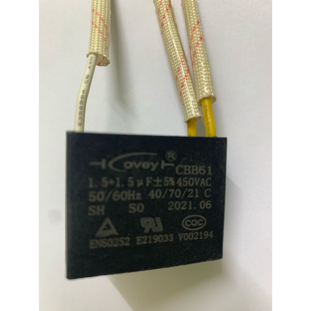 Milux Cook Hood Model MHE-72MC/THE-90U/THE-99M/THS-90S Capacitor 1.5UF + 1.5UF