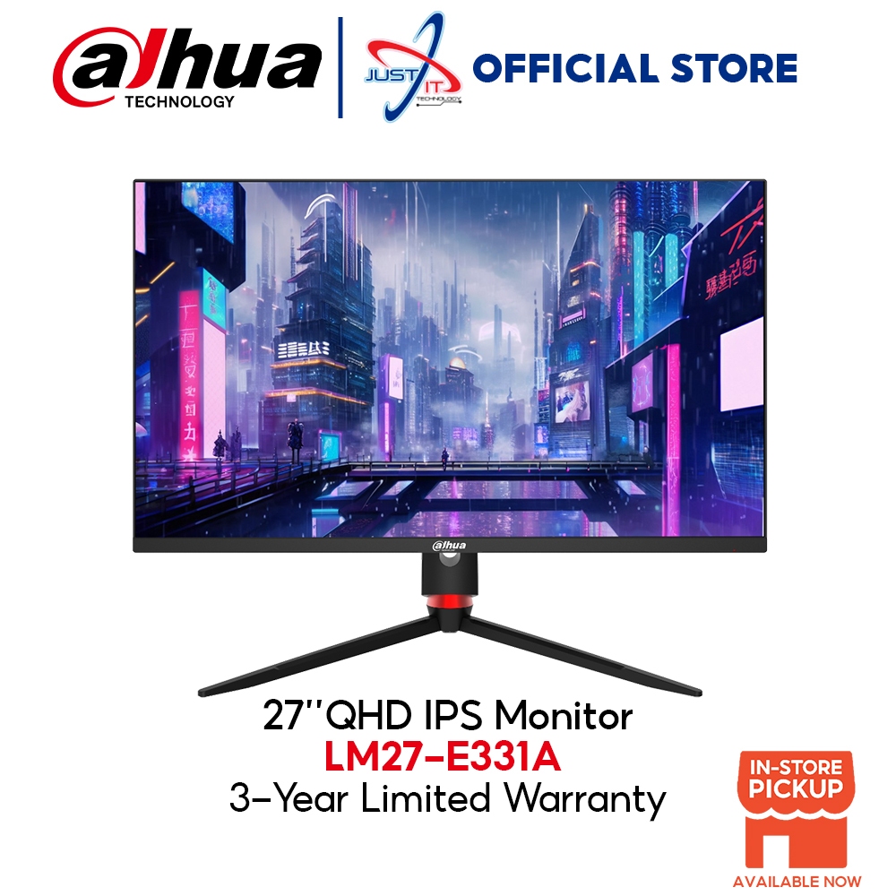 DAHUA LM27-E331A 27" GAMING MONITOR ( 27" IPS 2K QHD / 1MS / 180Hz / ADAPTIVE SYNC / HD MI + DP)