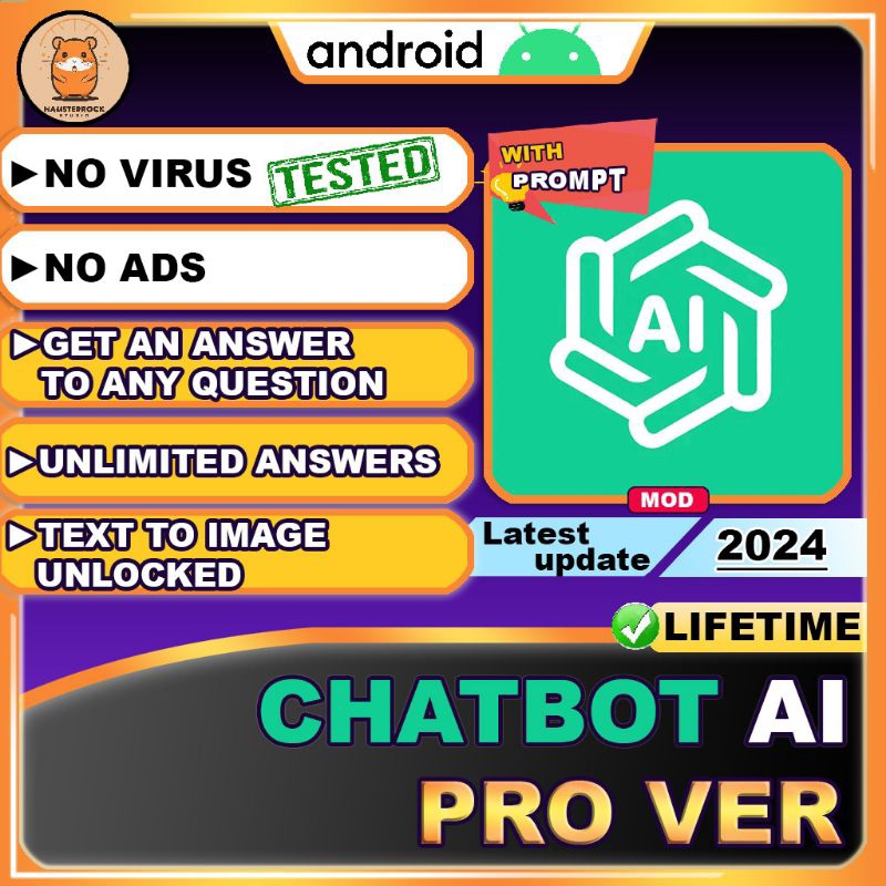 🔥Chatbot AI🔥 (Latest 2024 Version)| Pro Unlocked | Unlimited Answer| Input Image | Gemini AI| Lifetime | ChatGPT 4