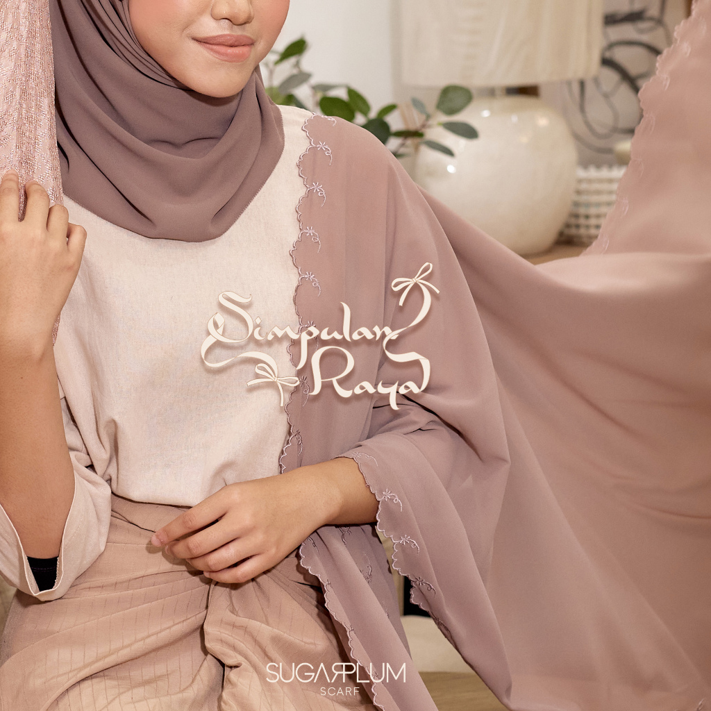 Orked Sulam ︳Embroidered Chiffon Shawl