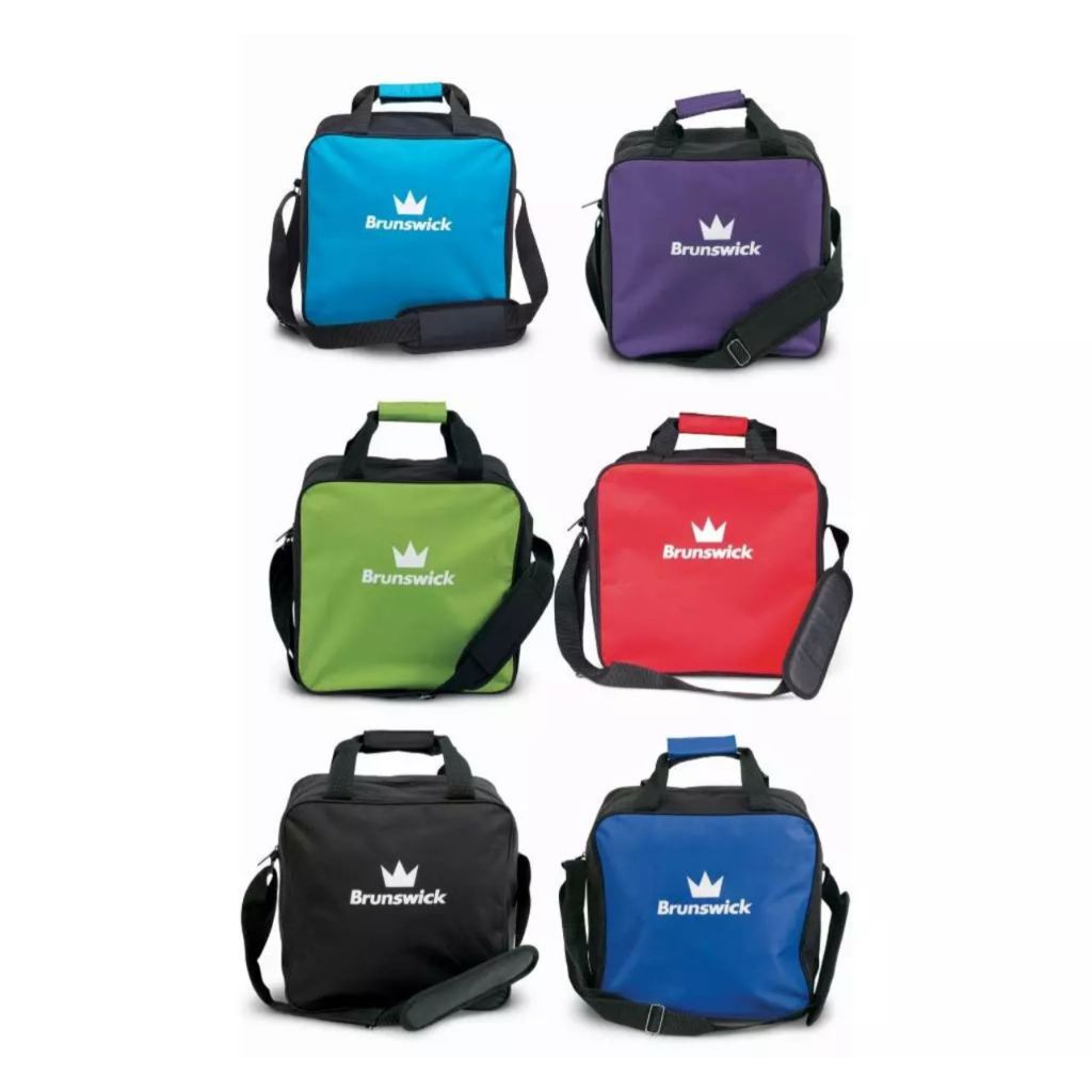Bowling Bag - Brunswick- 1 Ball Tote Red/Blue/Purple/Lime/Blue Wave/Black-X Proshop - X Pro Shop - XPROSHOP