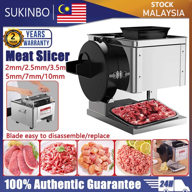 SUKINBO 2in1 Electric Meat Slicer+Vegetable Slicer Stainless Meat Cutter Cutting Beef Mutton Meat Grinder Machine 切肉/切菜机