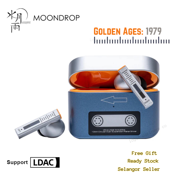 Moondrop Golden Ages Planar Magnetic Driver HiFi ANC TWS Low Latency LDAC Lossless Sound Quality with HD Mic Earphone