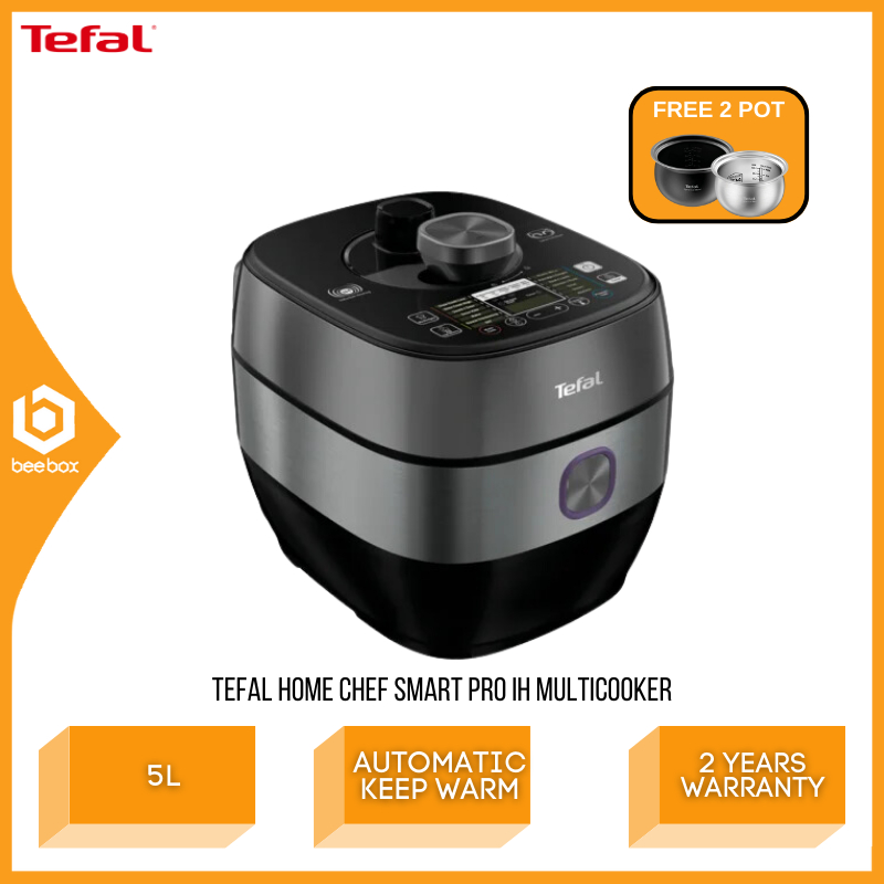 Tefal CY638 Multi Pressure Cooker Home Chef Smart Pro IH 5.0 Litre with 2 Pots - CY638D