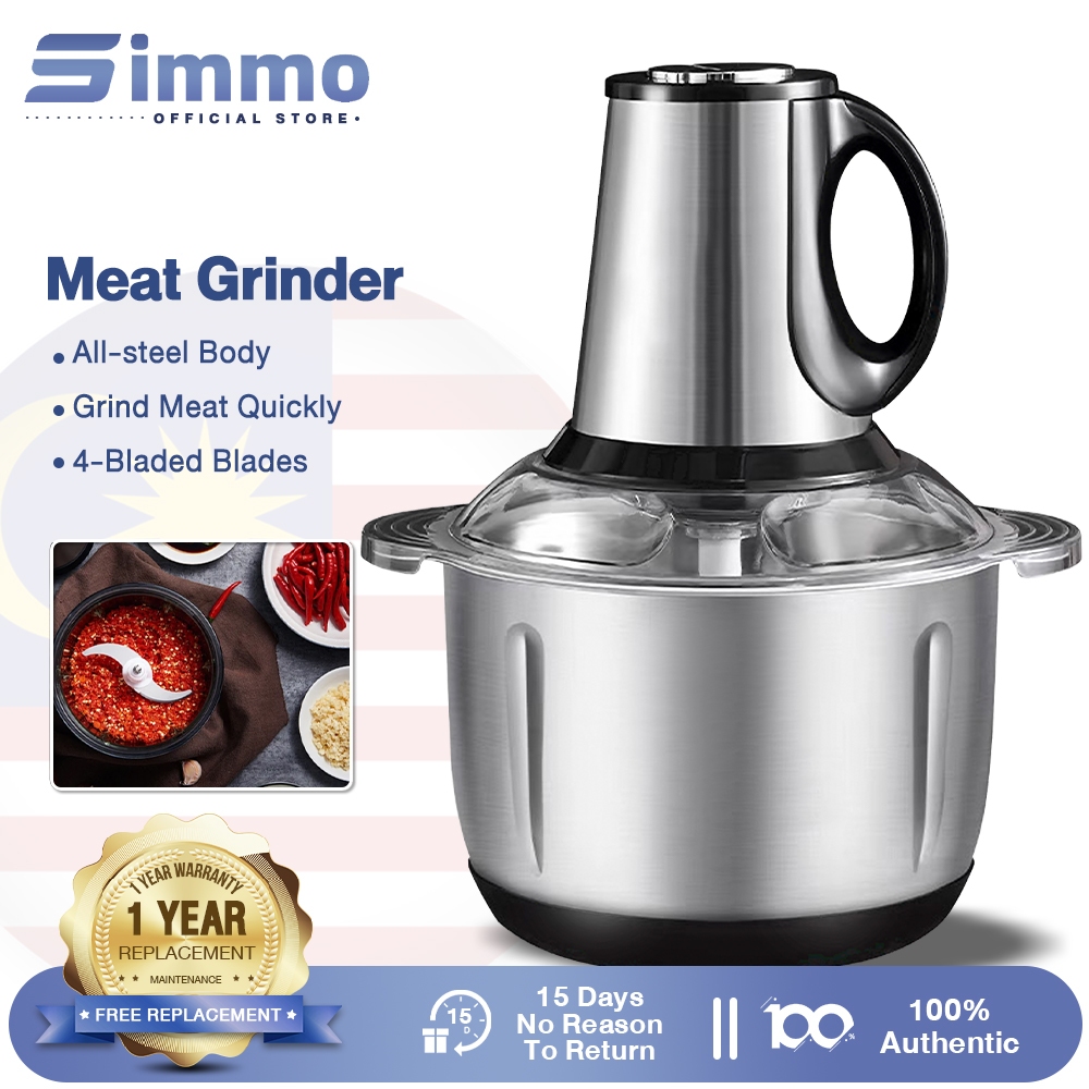 Simmo Electric Meat Grinder 3L/5L Chopper Blender Stainless Steel Food Processor Large Capacity Blender 絞肉機