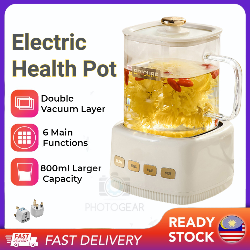 New🔥 Portable Electric Kettle Health Pot Tea Coffee Travel Water Boiler Stainless Steel Smart Kettle 養生壺 電熱水壺 保温杯 熱水壺