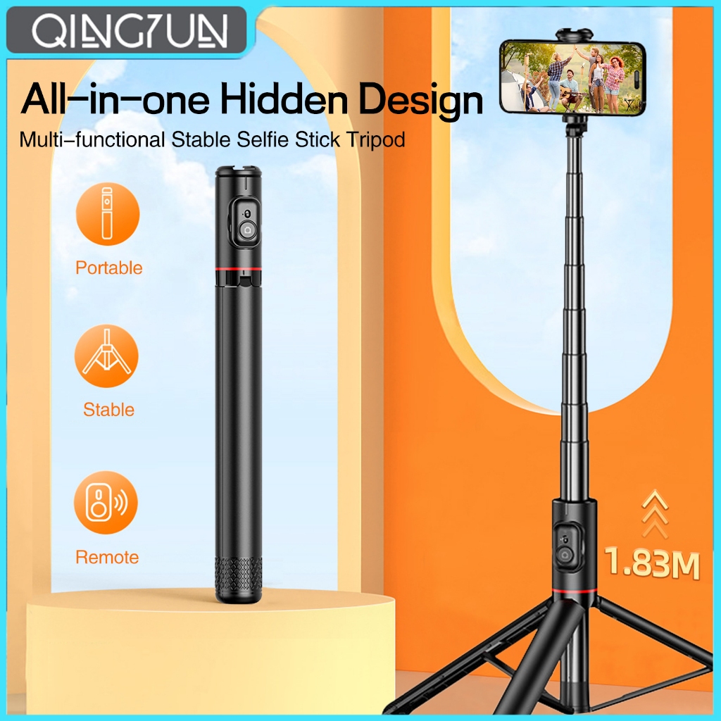 C10 180cm Portable Selfie Stick Wireless Bluetooth Tripod Telescopic Monopod Stand Live Broadcast Bracket for Phone