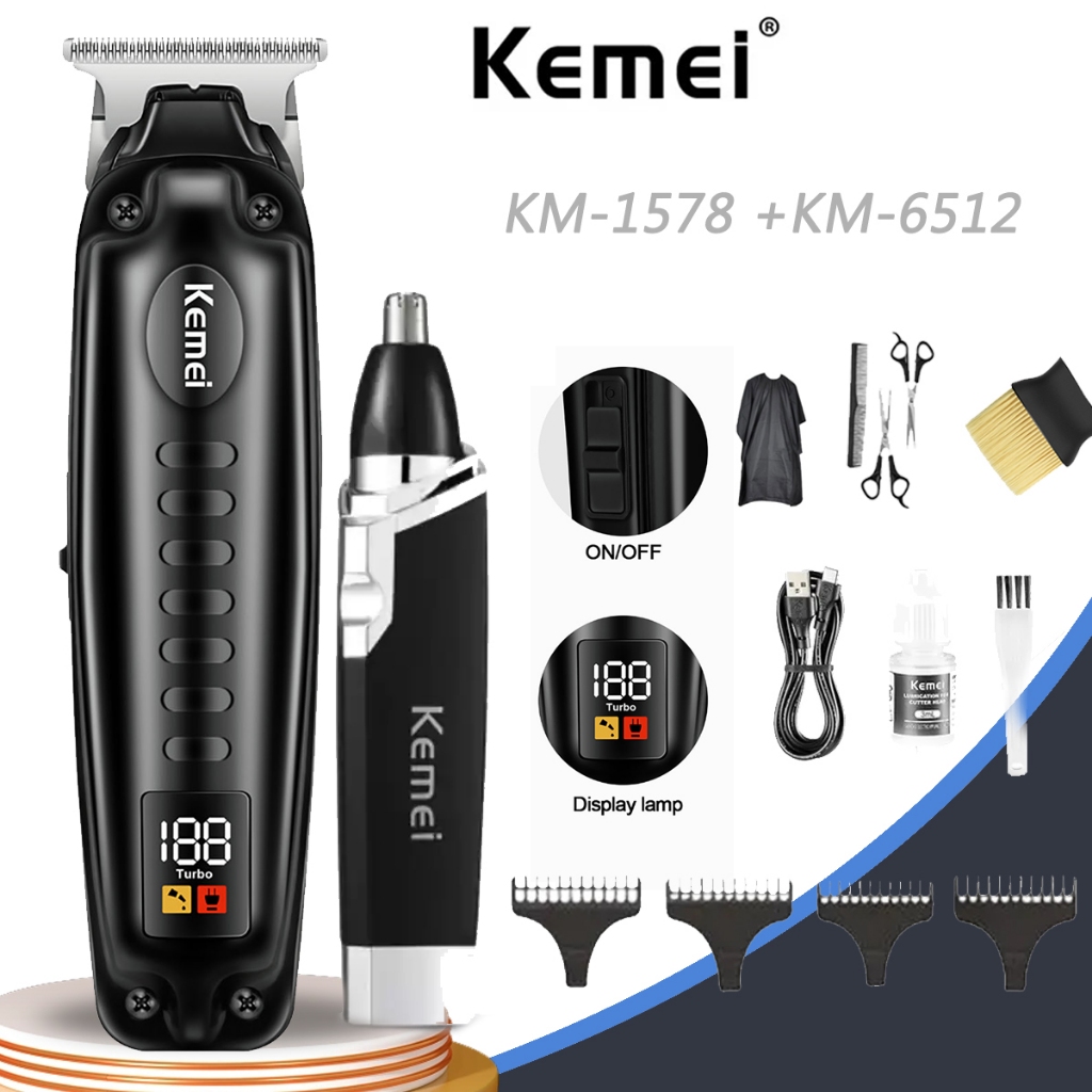 Kemei Rechargeable Hair Clipper KM-1578 Clippers Shaver Men Shaving Machine Electric Hair Trimmer