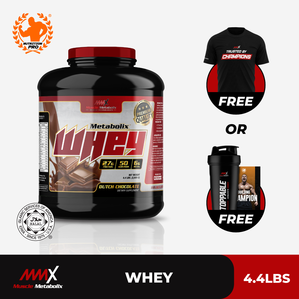 MMX METABOLIX WHEY PROTEIN 4.4lbs 27G Protein Supplement Cutting Lean Gain Muscle Otot MADE IN HALAL FACTORY,FREE SHAKER