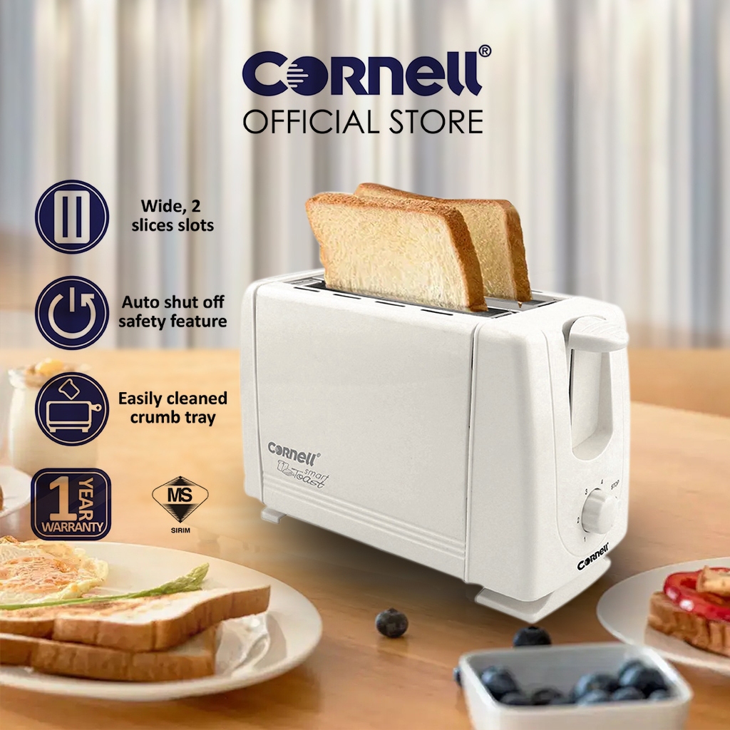 👍Fast Delivery❤️Cornell  Get Perfect Toast Every Time with   2 Slice Pop-Up Toaster | CT-21S | bread toaster