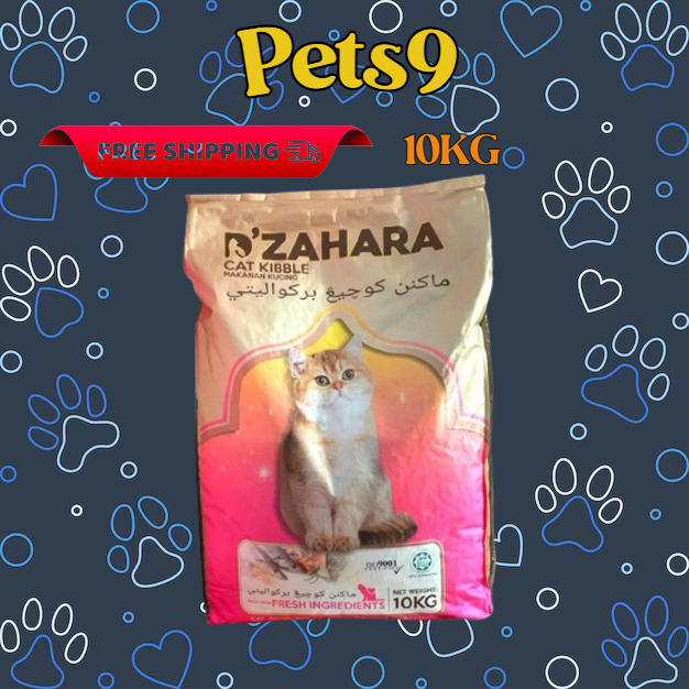 Makanan kucing zahara pink 10kg / Free Shipping