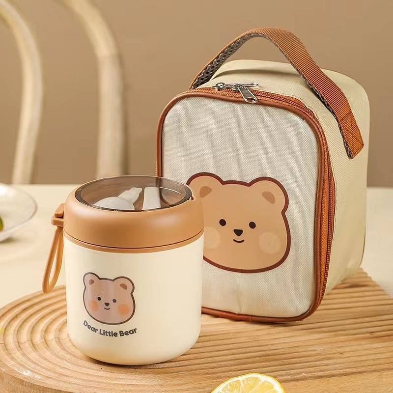 【MY BENTO】Thermos Flask Thermal Soup Cup Stainless Steel Food Container Porridge Warmer Portable Lunch Box HL2059