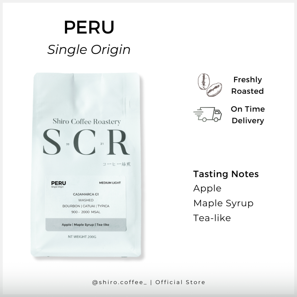 Shiro Coffee Roastery | Peru Cajamarca G1 | Single Origin | Whole Bean | Coffee Ground