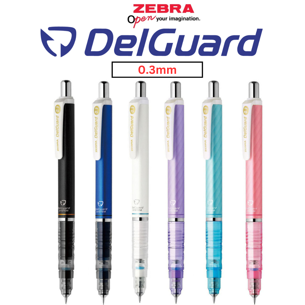 Zebra DelGuard Original Anti-break Core Mechanical Pencil Basic (0.3mm) Japan Premium Student Gift