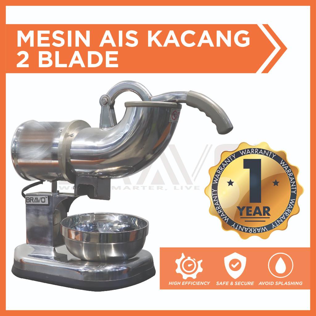 BRAVO Mesin Ais Kacang Ice Crusher Ice Shaver Mesin Air Batu ABC Mesin Kisar Ais Mesin Ice Crusher Mesin Air Batu Campur