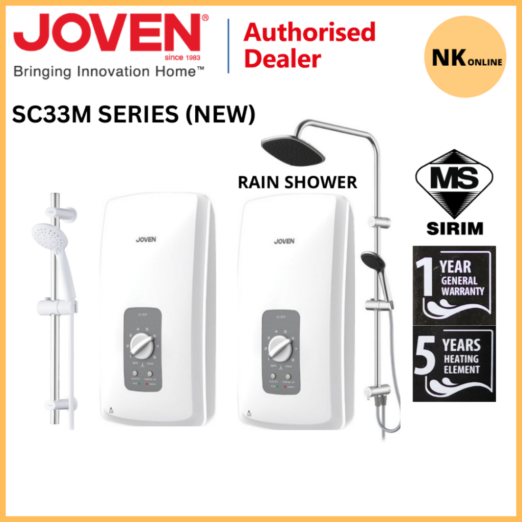 (Free Ship) Joven Water Heater SC33M And Joven Rain Shower SC33M-RS