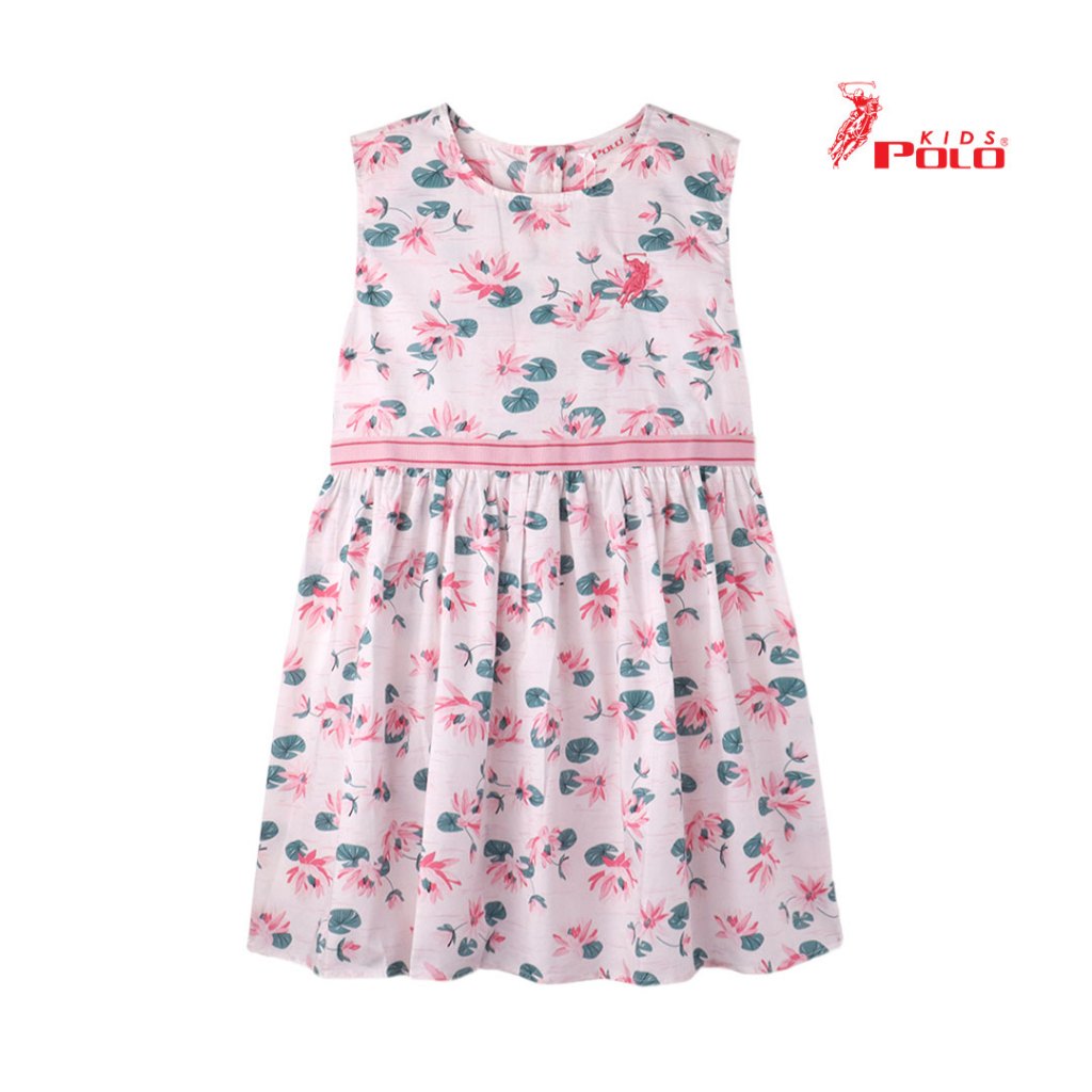 Polo Kids Girl Sleeveless Dress - Pink/ Green 10-102525