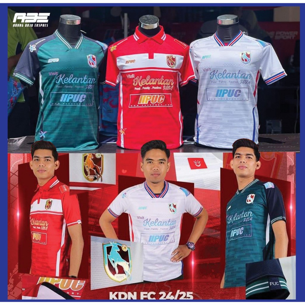 JERSEY OFFICIAL KELANTAN DARUL NAIM FC (KDNFC) - KDNFCXPUCSPORT - HOME/AWAY/THIRD PLAYER ISSUE - ORIGINAL JERSEY