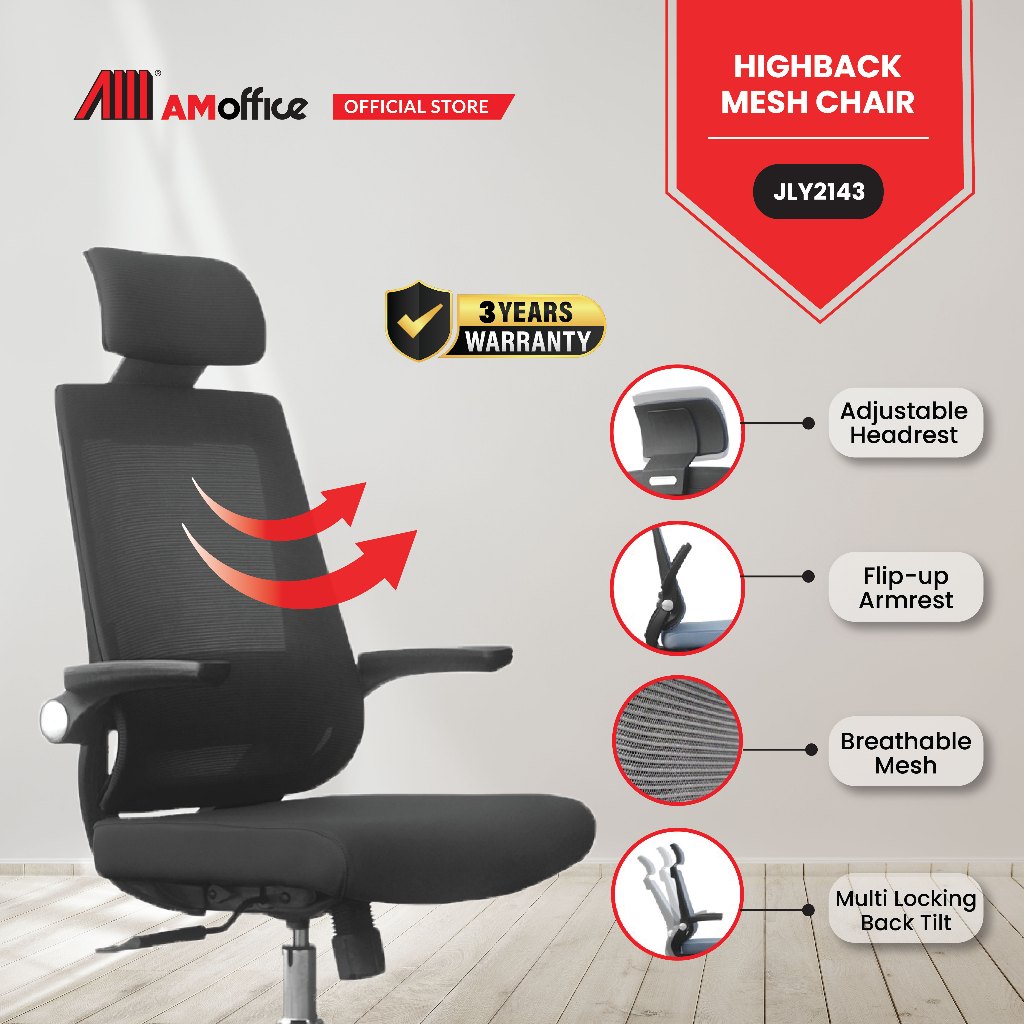 AM Office JLY 2143 Highback Mesh Chair