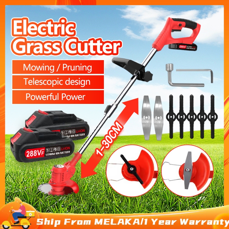Mesin Rumput Bateri Grass Cutter Cordless Grass Trimmer Lawn Mower Electric Pemotong Rumput Mesin Potong Rumput 割草機