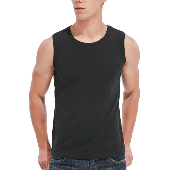 NORTH HARBOUR MR Men Adult Plain Cotton Singlet Tank Top Sleeveless Innerwear Cool Fit Breathable Elastic Sport Tops