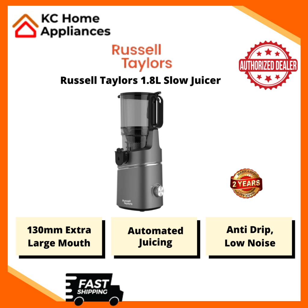 Russell Taylors 1.8L Slow Juicer | 250W | Extra Large Mouth | Anti Drip | Low Noise | SJ3 | 2 Years General Warranty