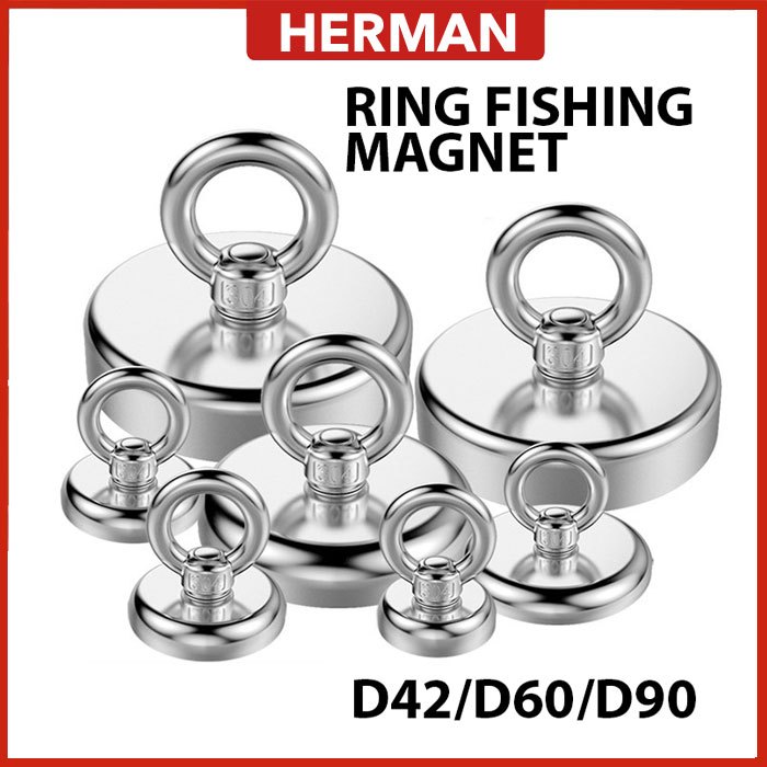 Fishing Magnet D42 D60 D90 60kg/120kg/340kg Super Strong Magnet Powerful Permanent Neo Magnet Salvage Magnet