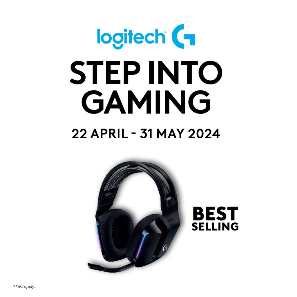 Logitech G733 LIGHTSPEED Wireless Gaming Headset with suspension headband/LIGHTSYNC RGB/Blue VO!CE mic technology