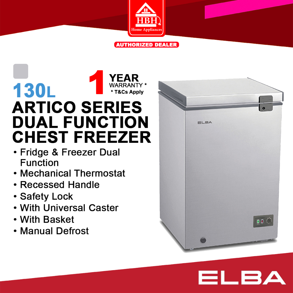 Elba 130L / 190L / 260L Fridge & Freezer Dual Function Chest Freezer EF-E1310(GR) EF-E1915(GR) EF-E2620(GR)