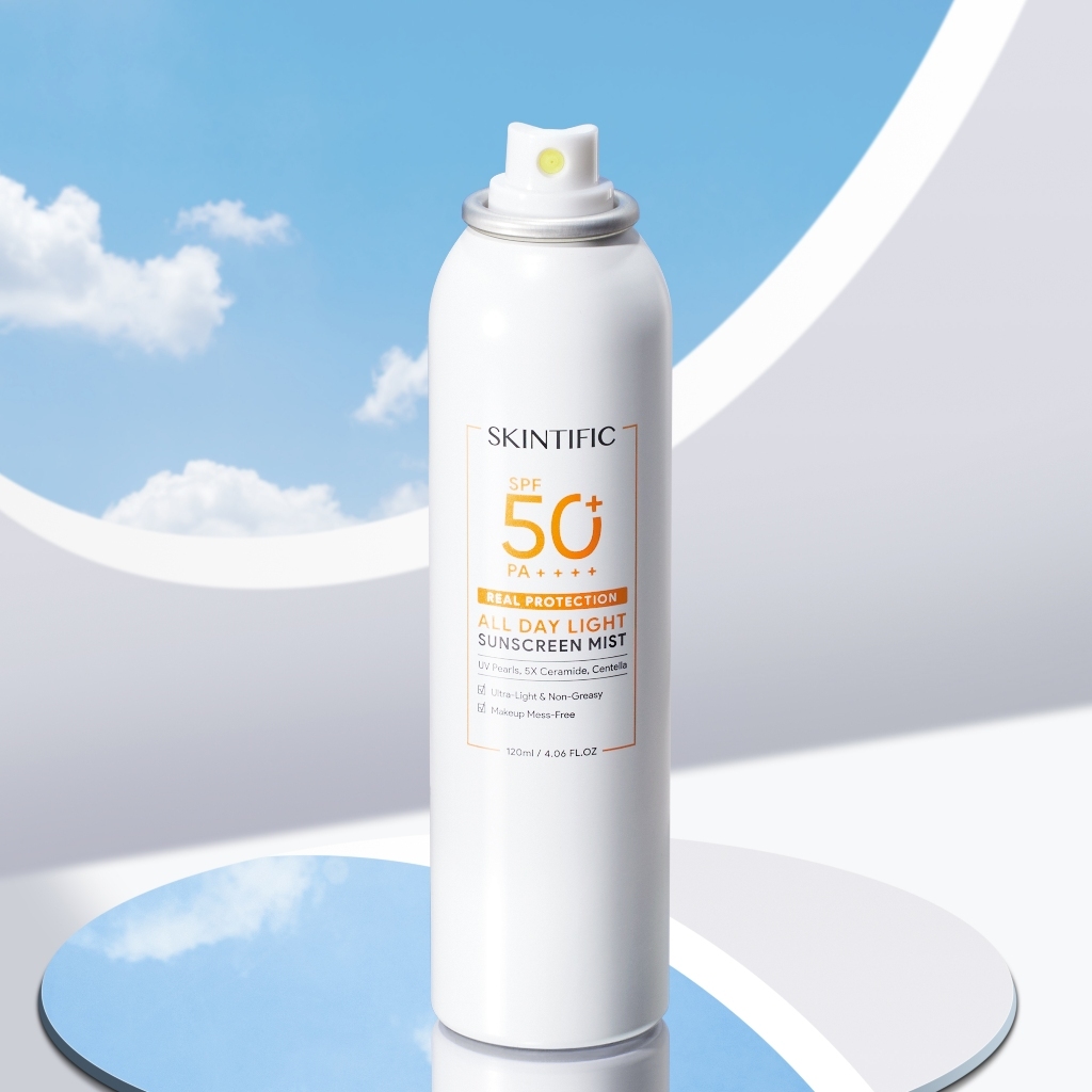 [50ml] SKINTIFIC All Day Light Sunscreen Mist SPF50 PA++++ Sunscreen Spray Anti UV Face Body Spray Anti UV UVA UVB