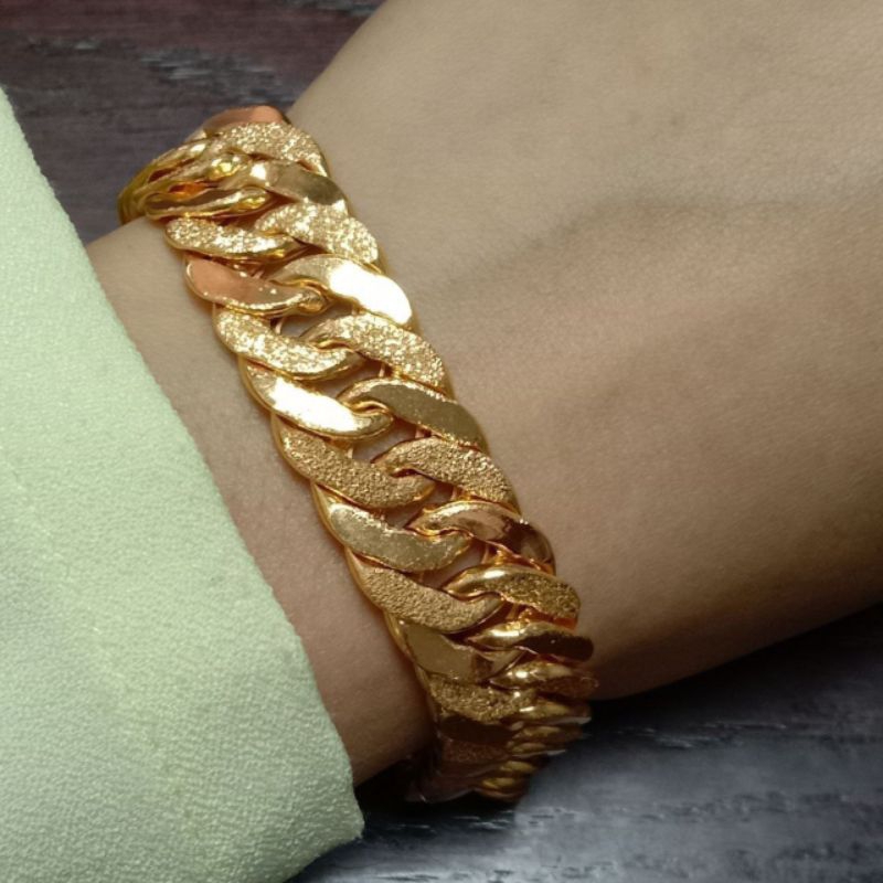 rantai tangan lipan pasir emas 916 tulen