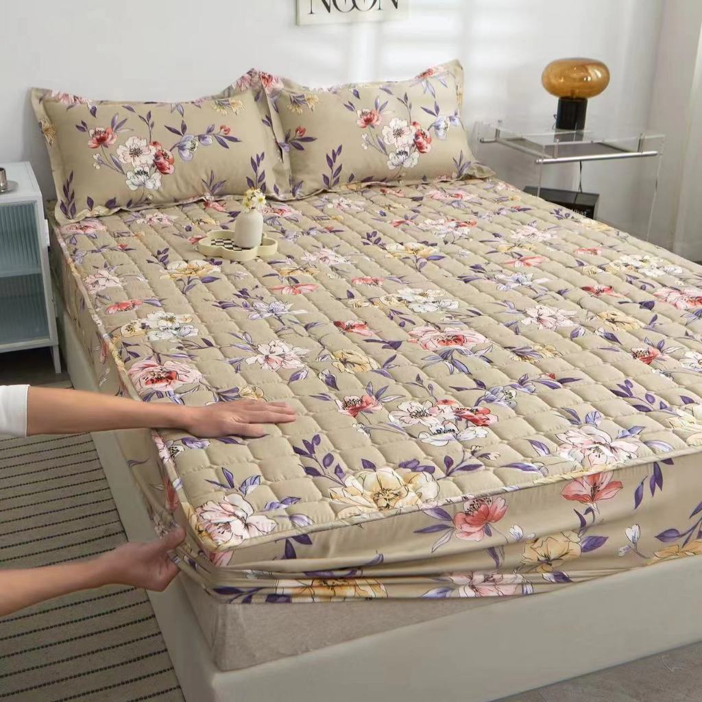 3in1 Set Single/ Queen/ King Size CADAR / Fitted Bed sheet/ Flat Sheet