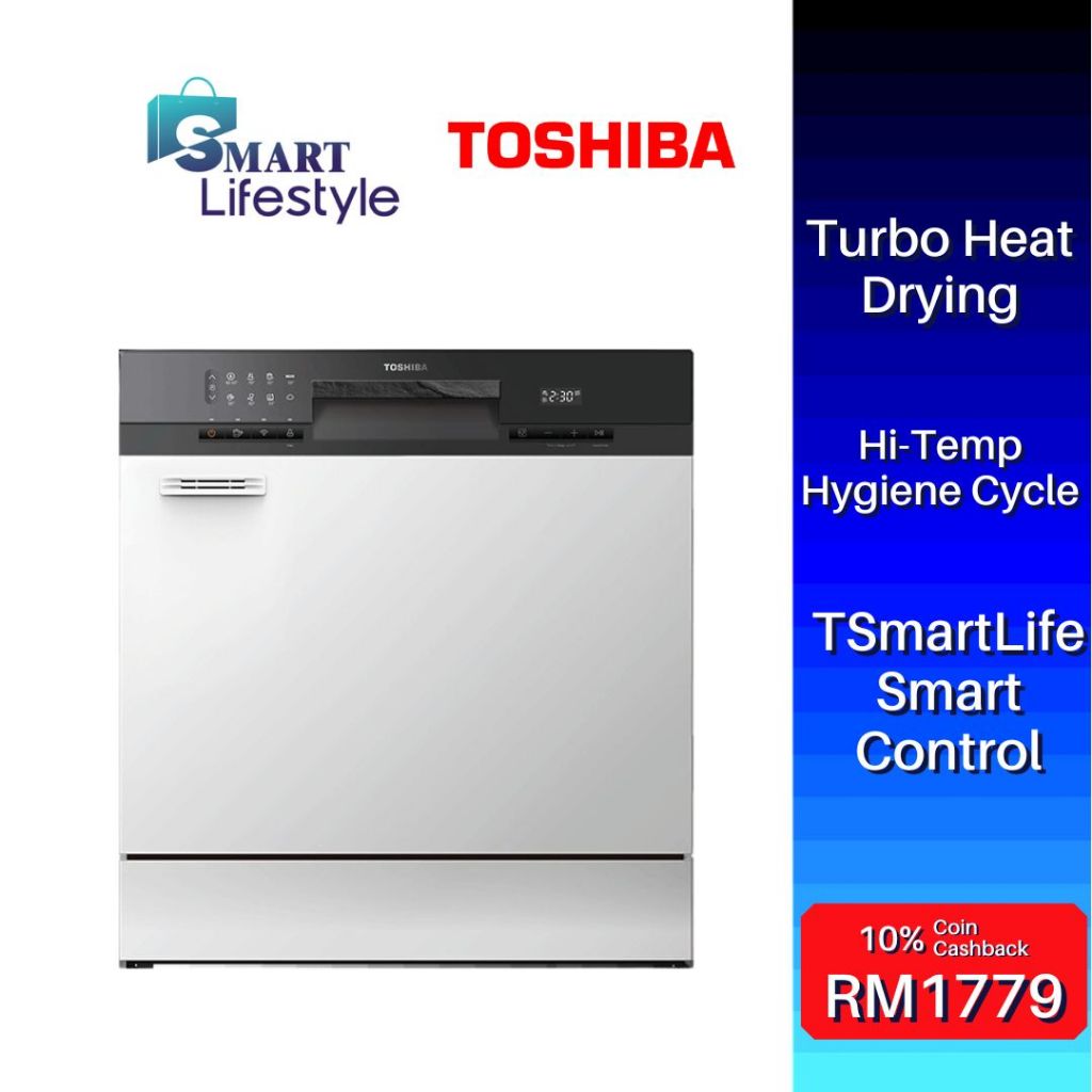 Toshiba Table Top 8 Places Settings Dishwasher DW-08T3(S)-MY